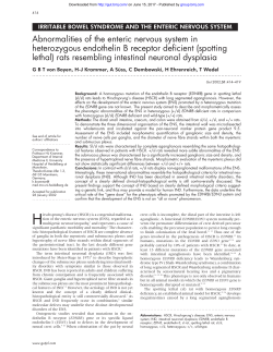 Abnormalities of the enteric nervous system in heterozygous