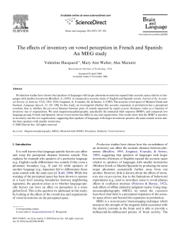 The effects of inventory on vowel perception in French and Spanish