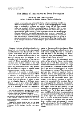 Rock (1981) The effect of inattention on form perception