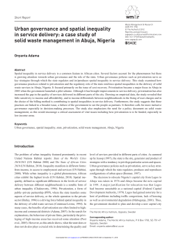 Urban governance and spatial inequality in service