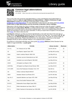 Common Legal Abbreviations