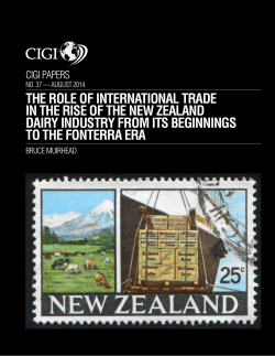 the role of international trade in the rise of the new zealand dairy