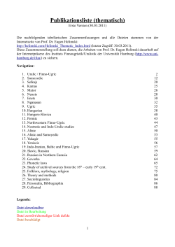 Publikationsliste (thematisch) - slm.uni-hamburg.de