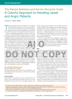 A Colorful Approach to Handling Upset and Angry Patients