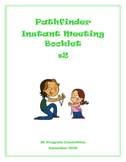Pathfinder Instant Meeting Booklet #2