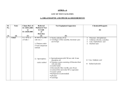 ANNEX &ndash; A LIST OF TEST FACILITIES A