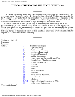 the constitution of the state of nevada