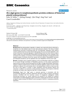 Are algal genes in nonphotosynthetic protists evidence of historical