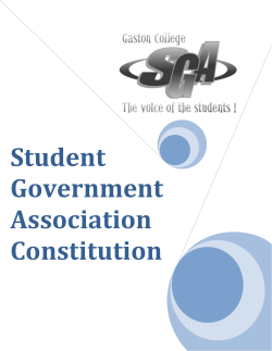 Student Government Association Constitution