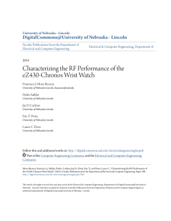 Characterizing the RF Performance of the eZ430