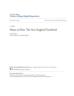 Music in Print: The New-England Tunebook