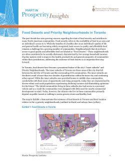 Food Deserts and Priority Neighbourhoods in Toronto