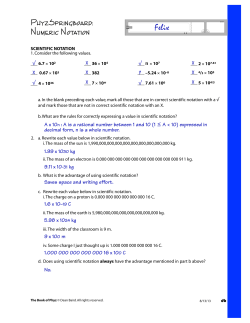 s01 Numeric Notation