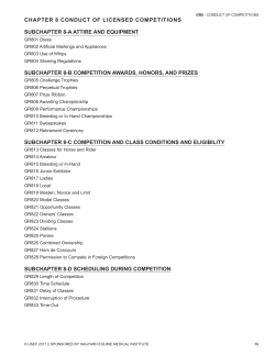 Conduct of Licensed Competitions - US Equestrian