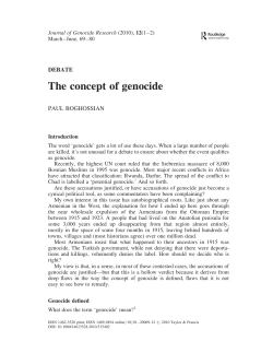 The concept of genocide