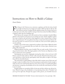Instructions on How to Build a Galaxy