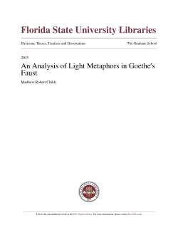 An Analysis of Light Metaphors in Goethe`s Faust