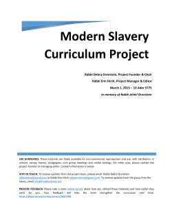 Modern Slavery Curriculum Project