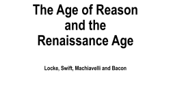 The Age of Reason and the Renaissance Age