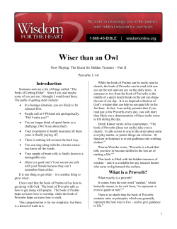 Transcript - Wisdom for the Heart