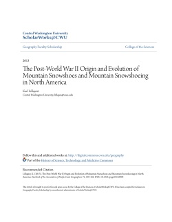The Post-World War II Origin and Evolution of Mountain Snowshoes