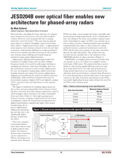 JESD204B over optical fiber enables new