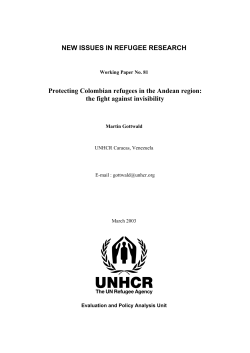 The protection of Colombian refugees in the Andean region