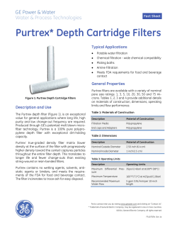Purtrex Depth Cartridge Filters