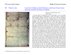 Letter - Bedford Historical Society