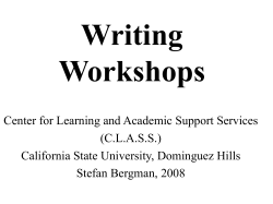 Thesis Statement - California State University, Dominguez Hills