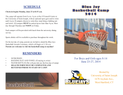Blue Jay Basketball Camp 2014