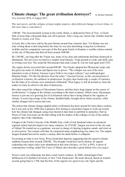 Climate change: The great civilisation destroyer? by Michael Marshall