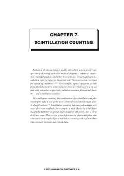 Chapter 7: Scintillation counting