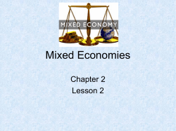 Chapter 2 Lesson 2 Mixed Economies