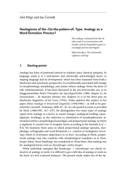 Neologisms of the &rsaquo;On-the-pattern