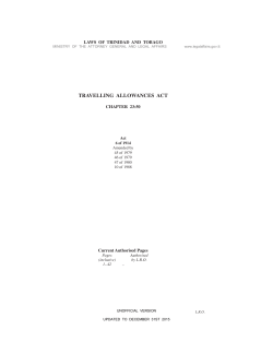 TRAVELLING ALLOWANCES ACT