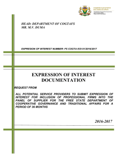 FREE STATE PROVINCIAL GOVERNMENT