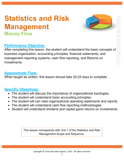 Statistics and Risk Management