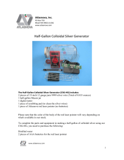 Half-Gallon Colloidal Silver Generator