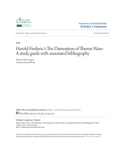 Harold Frederic`s The Damnation of Theron Ware