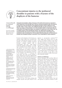 Concomitant injuries to the ipsilateral shoulder in