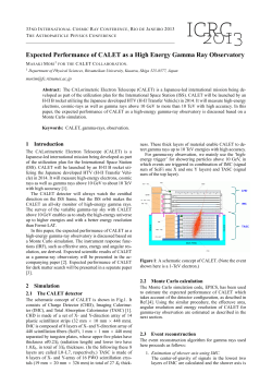 Expected Performance of CALET as a High Energy Gamma Ray