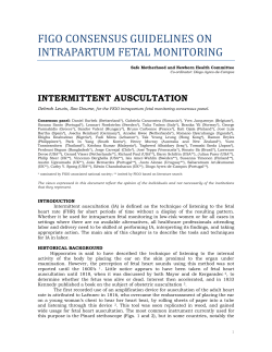 figo consensus guidelines on intrapartum fetal monitoring
