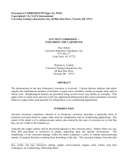 Presented at CORROSION/99 Paper No. 99342 - HVAC-Talk