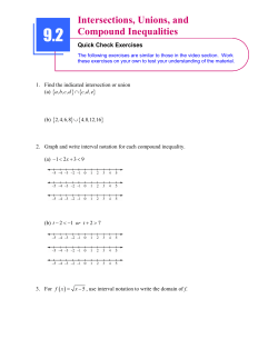 Intersections, Unions, and Compound Inequalities