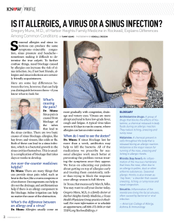 is it allergies, a virus or a sinus infection?