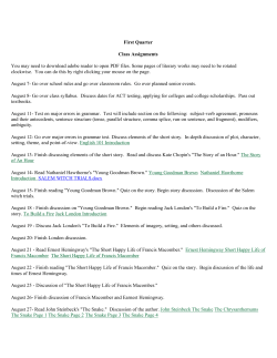 First Quarter Class Assignments You may need to adobe