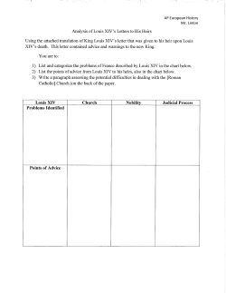 Analysis of Louis XIV` s Letters to His Heirs Using the