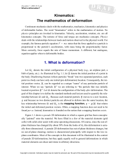 The mathematics of deformation