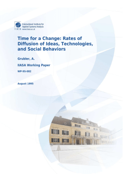 Time for a Change: Rates of Diffusion of Ideas